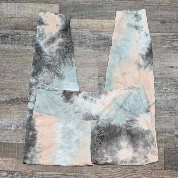 NWOT Wallflower Peach & Mint Marble Tie Dye Yoga Pants Leggings 1X Orig$50+Tax - Picture 3 of 6
